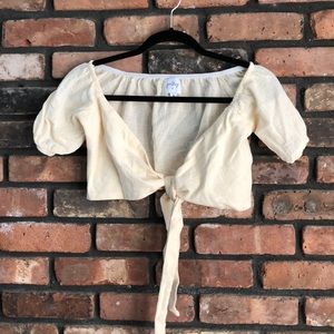 XS/S tie-front cropped top from Princess Polly